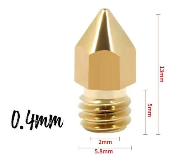 MK8 Flate Brass Nozzle 0.4mm