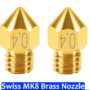 Swiss Mk8 Brass Nozzle 0.4mm