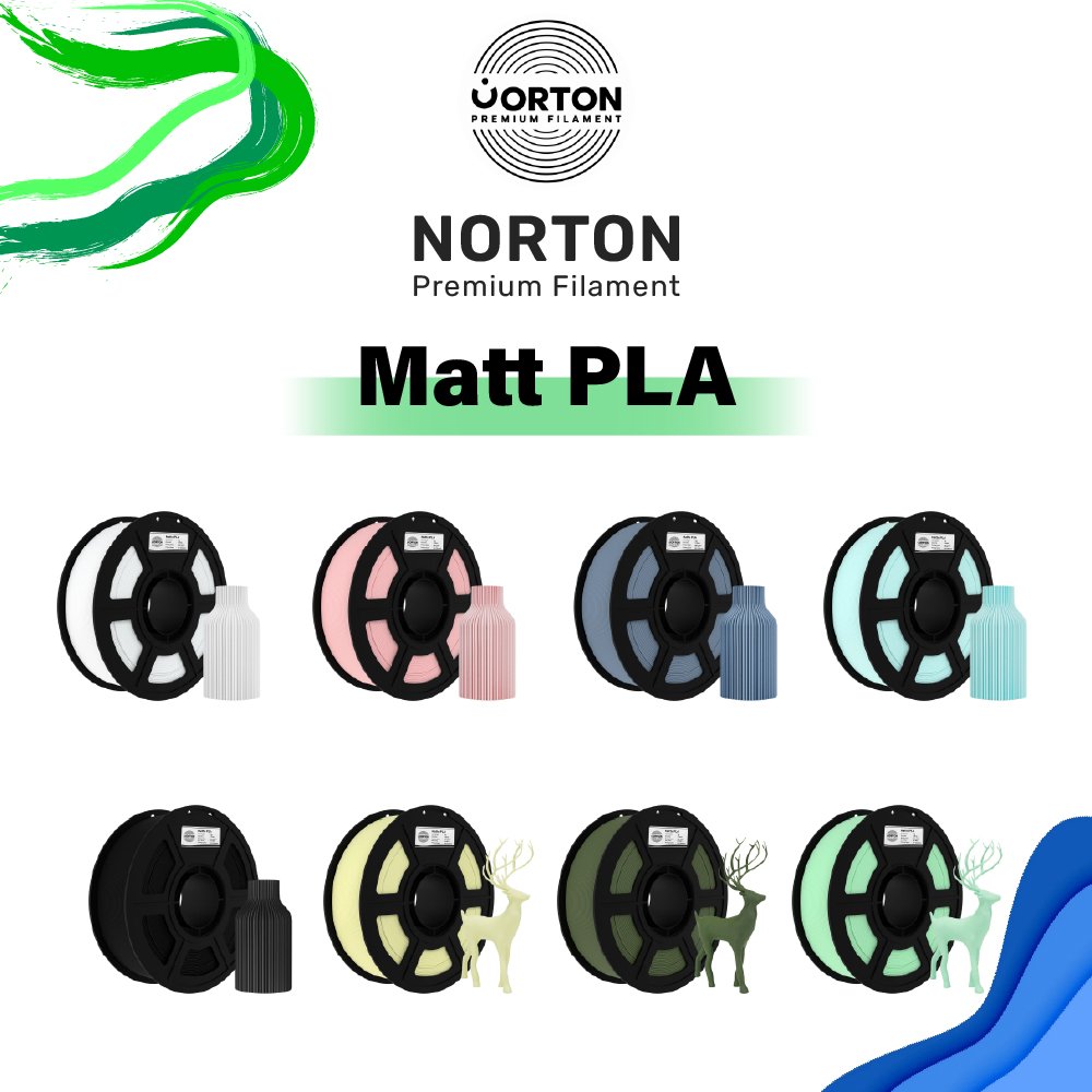 Artboard 3-100 NORTON Matt PLA 1.75mm 3D Filament 1KG - Image 1