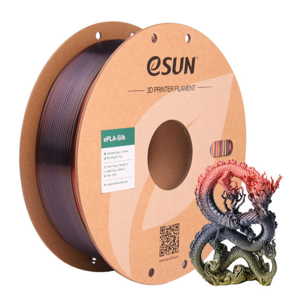 eSUN PLA-Silk Rainbow 1.75mm 3D Filament 1KG - Image 2