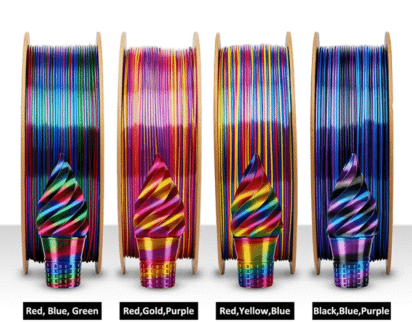 NORTON Tri Color Silk PLA 3D Filament 1.75mm 1Kg