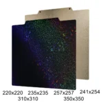 3D Printer High-temp PEI+PEY Patterned Sheet Build Plate Double Sided Magnetic Bed