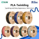 eSUN PLA-Twinkling (PLA-TK) 1.75mm 3D Filament 1KG