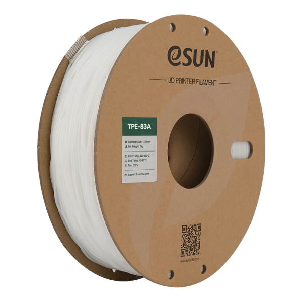 eSUN TPE-83A 1.75mm 3D Filament 1KG - White